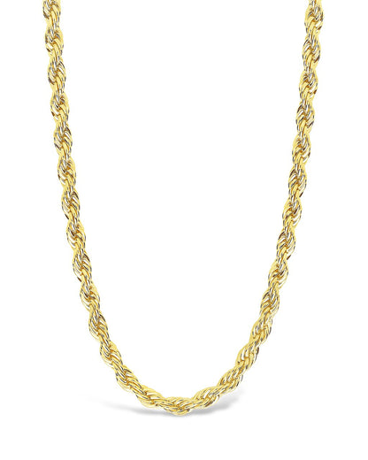 Sterling Silver Rope Twist Chain Necklace
