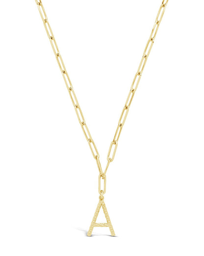 Braided Initial Pendant Necklace