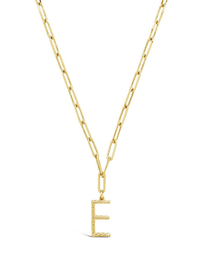 Braided Initial Pendant Necklace