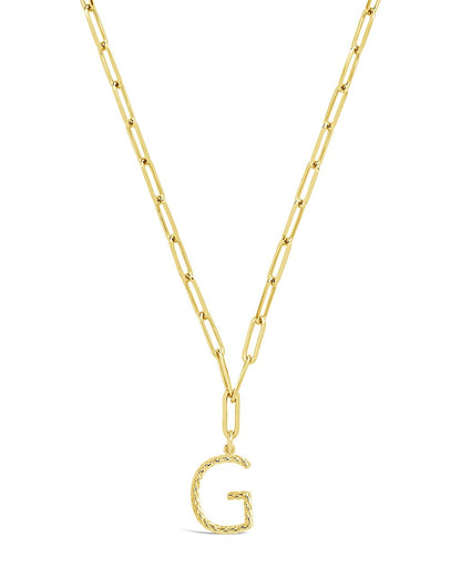 Braided Initial Pendant Necklace