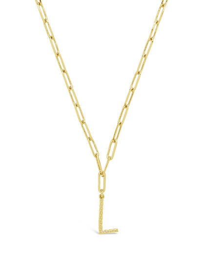 Braided Initial Pendant Necklace