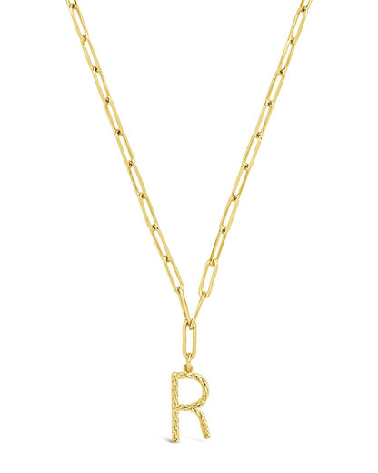 Braided Initial Pendant Necklace