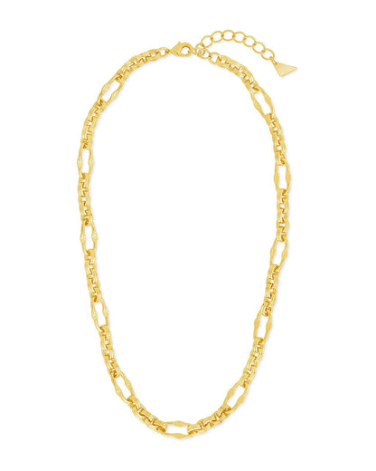 Tegan Textured Long Link Necklace