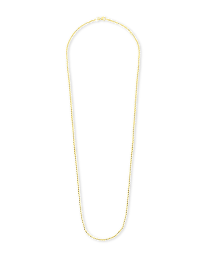 Sterling Silver Basia Dainty Beaded Chain Necklace