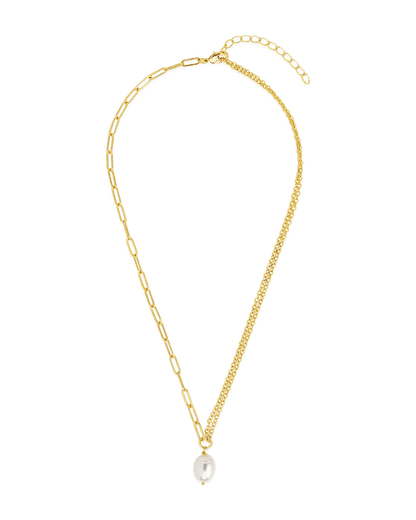 River Pearl Drop Chain Necklace