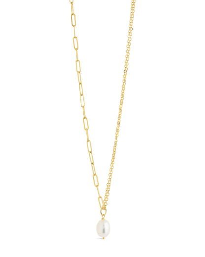 River Pearl Drop Chain Necklace