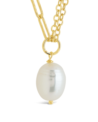 River Pearl Drop Chain Necklace