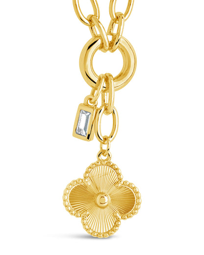 Tilda CZ & Clover Charm Necklace