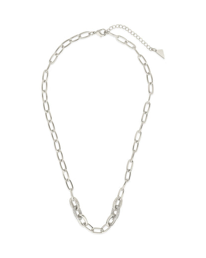 Samar CZ-Encrusted Chain Link Necklace