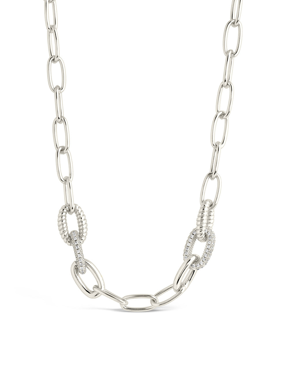 Samar CZ-Encrusted Chain Link Necklace