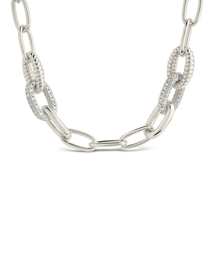 Samar CZ-Encrusted Chain Link Necklace