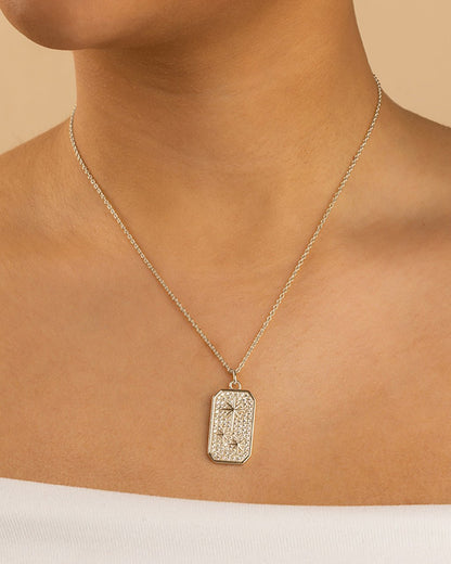 Pave CZ North Star Pendant