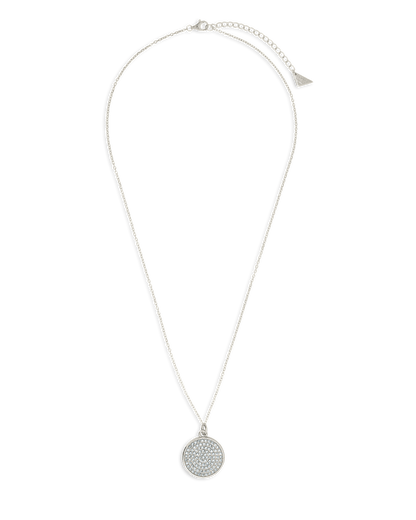 Pave CZ Circle Pendant