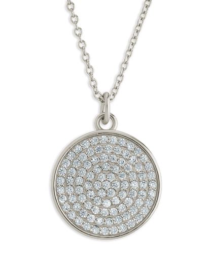 Pave CZ Circle Pendant