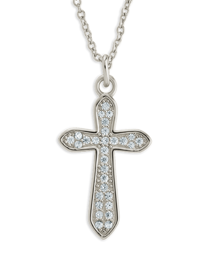 Pave CZ Cross Pendant