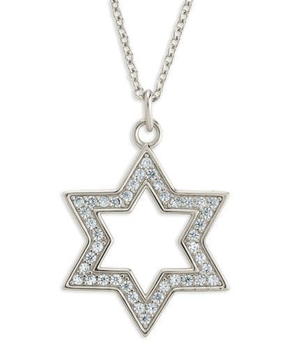 Pave CZ Star of David Pendant