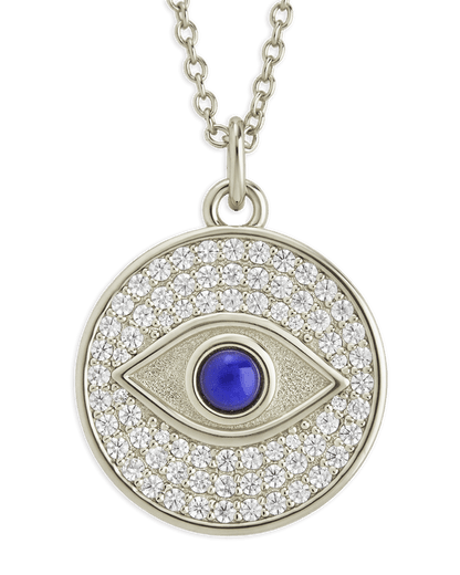 Pave CZ Evil Eye Pendant