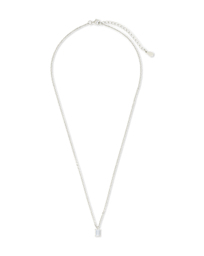 Sterling Silver Emerald Prong Set Pendant