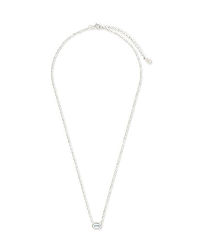 Sterling Silver Emerald Bezel Set Pendant