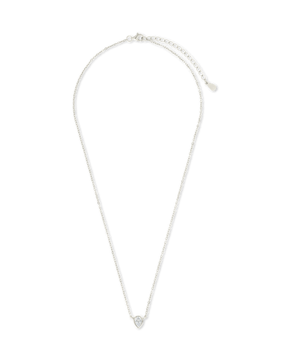 Sterling Silver Pear Bezel Set Pendant