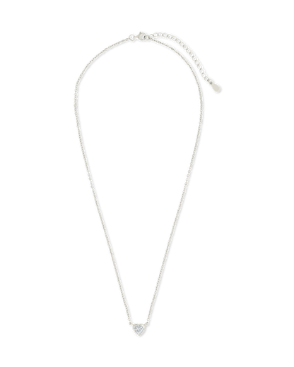 Sterling Silver Heart Bezel Set Pendant