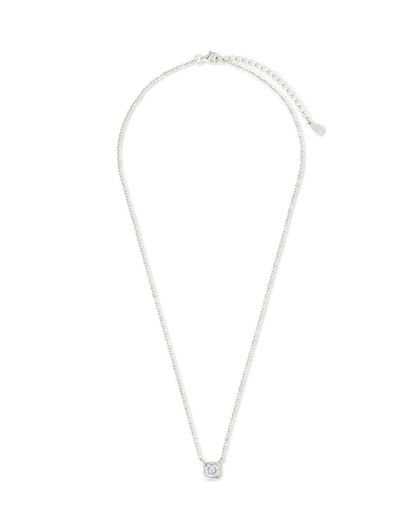 Sterling Silver Asscher Bezel Set Pendant