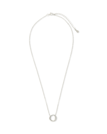 Sterling Silver CZ Interlocking Circle Pendant