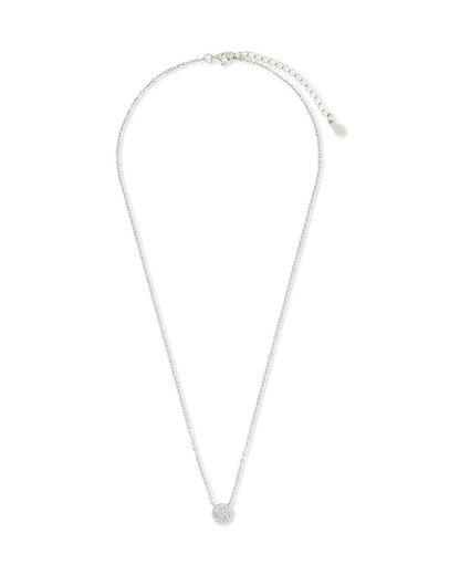 Sterling Silver CZ Disc Pendant