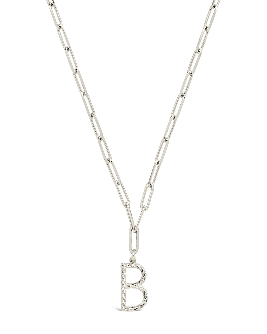 Braided Initial Pendant Necklace