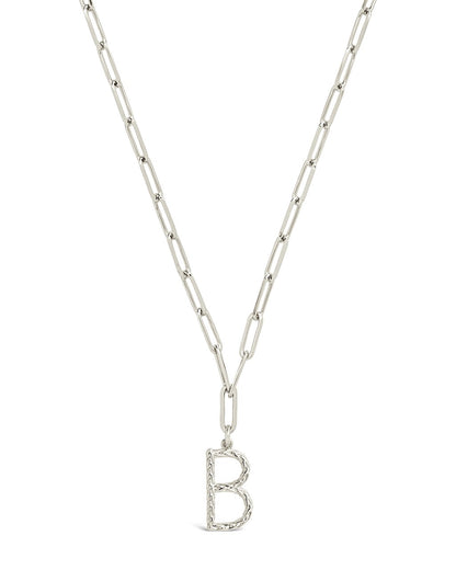 Braided Initial Pendant Necklace