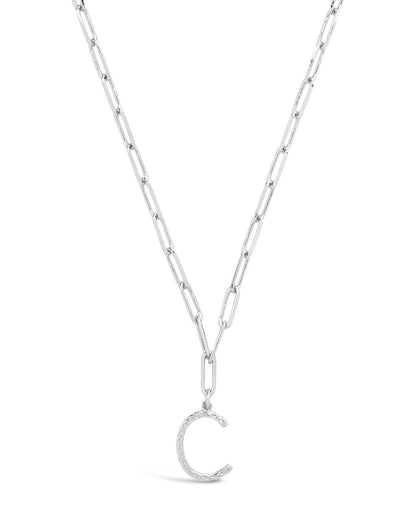 Braided Initial Pendant Necklace