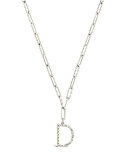 Braided Initial Pendant Necklace