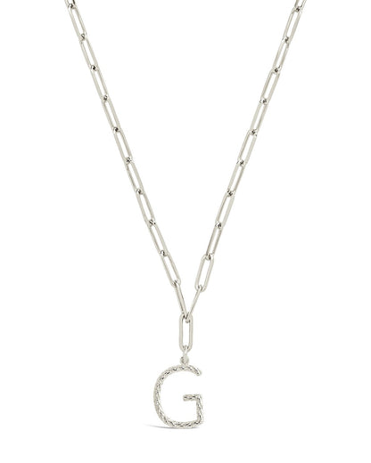 Braided Initial Pendant Necklace