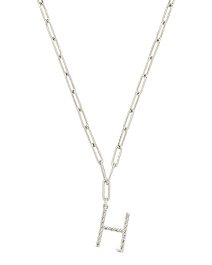 Braided Initial Pendant Necklace