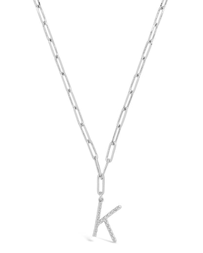 Braided Initial Pendant Necklace