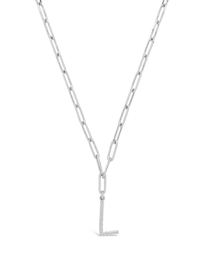 Braided Initial Pendant Necklace