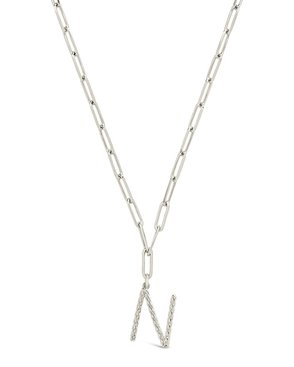 Braided Initial Pendant Necklace