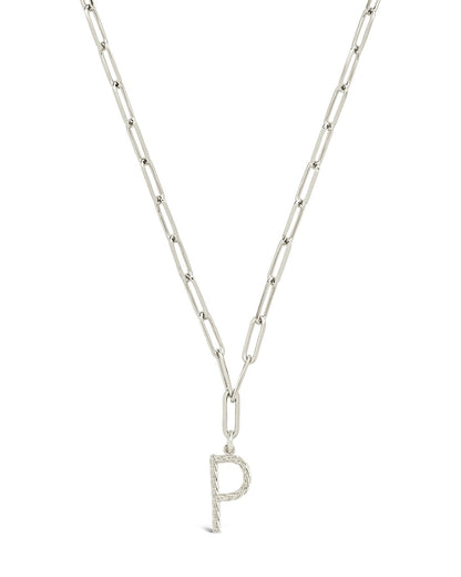 Braided Initial Pendant Necklace
