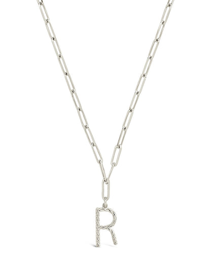Braided Initial Pendant Necklace
