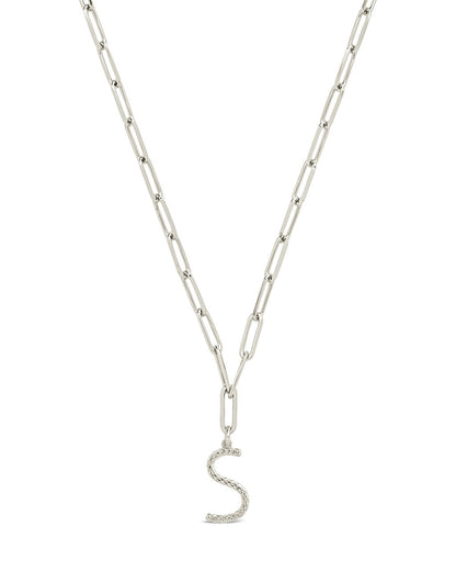 Braided Initial Pendant Necklace