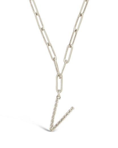 Braided Initial Pendant Necklace