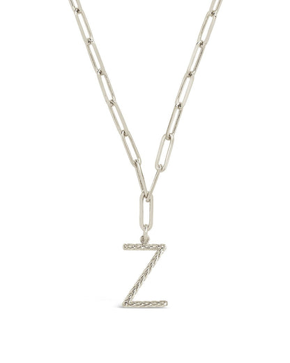 Braided Initial Pendant Necklace