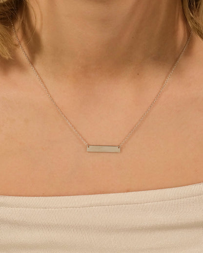 Sterling Silver Mini Bar Pendant