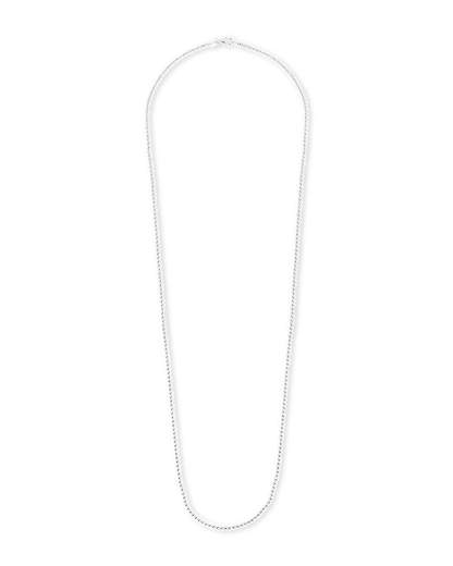 Sterling Silver Basia Dainty Beaded Chain Necklace