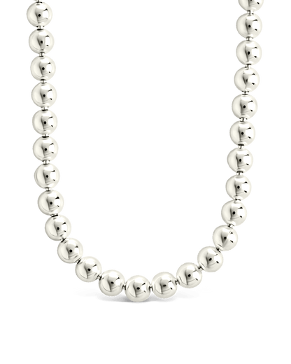 Sterling Silver Basia Dainty Beaded Chain Necklace