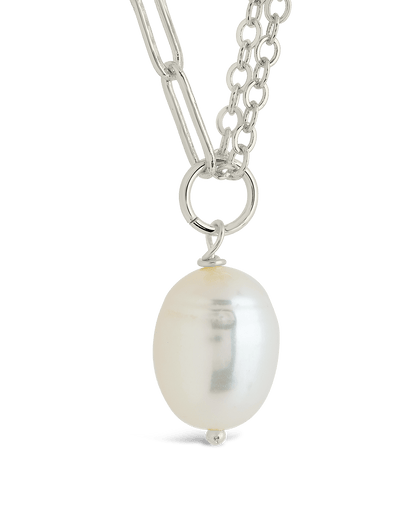 River Pearl Drop Chain Necklace