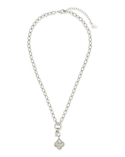 Tilda CZ & Clover Charm Necklace