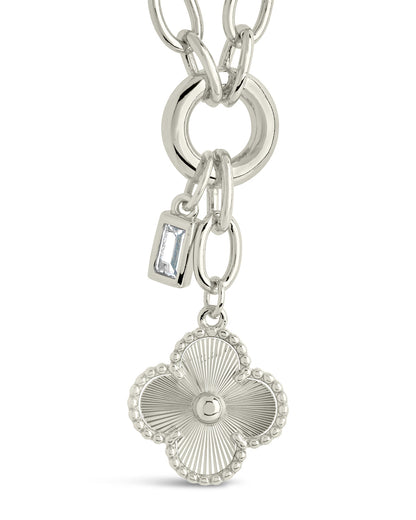 Tilda CZ & Clover Charm Necklace