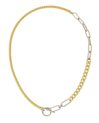 Suzanne Mixed Link Dual Tone Chain Necklace