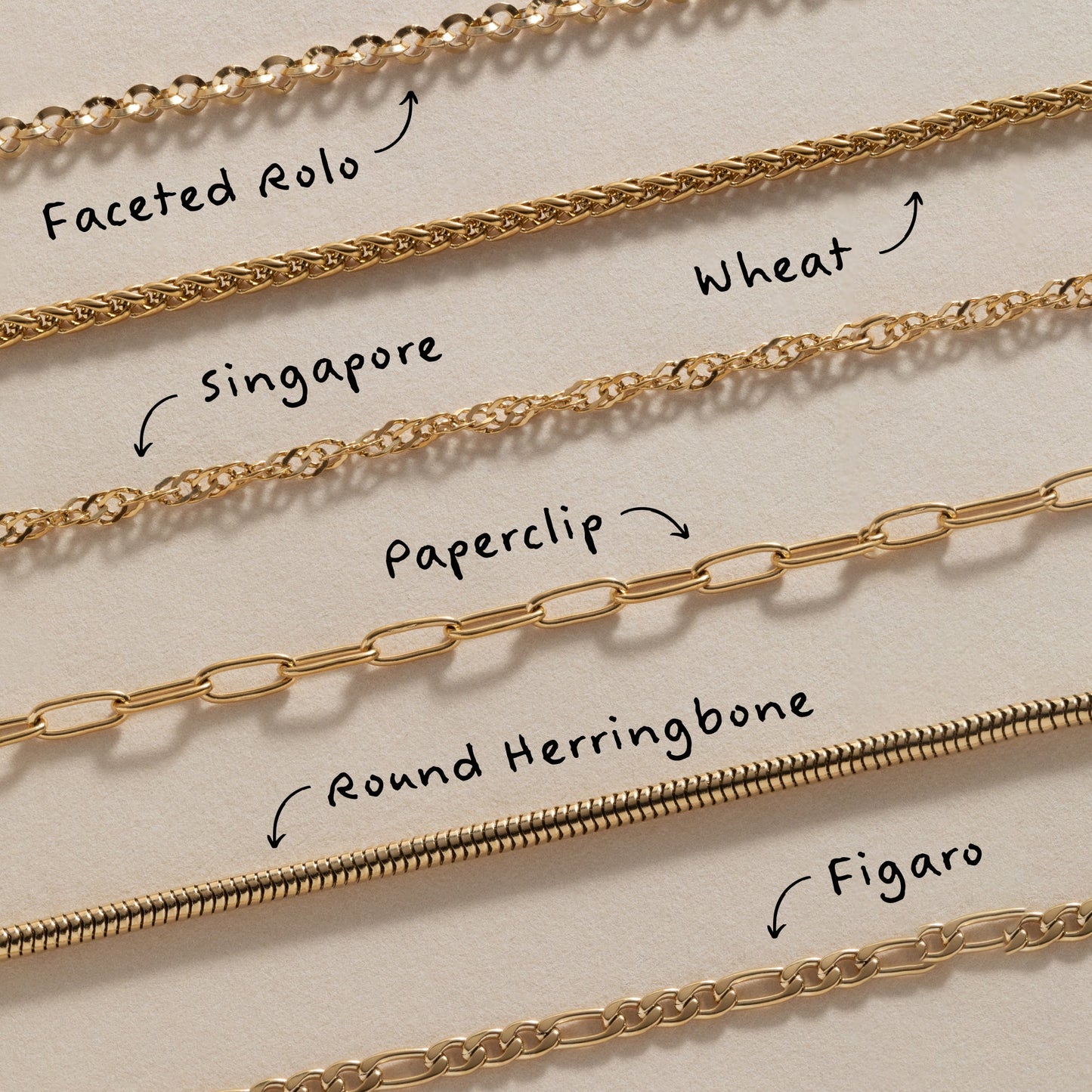 Faceted Rolo Charm & Layering Necklace